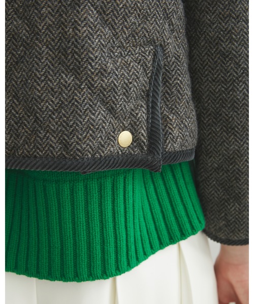 Traditional Weatherwear(トラディショナルウェザーウェア)の「【HEAT TWEED】ARKLEY/アークリー(ノーカラージャケット・レディース・ブラック系その他/グレー系その他・36/34)」の8枚目の写真