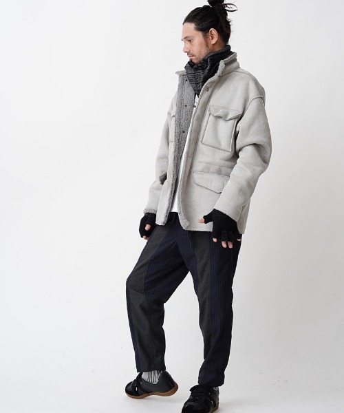 EGO TRIPPING(エゴトリッピング)の「mko9941-ARROWHEAD NECKWARMER ネックウォーマー(ネックウォーマー/スヌード・メンズ・チャコール/サンドベージュ・FREE)」の9枚目の写真