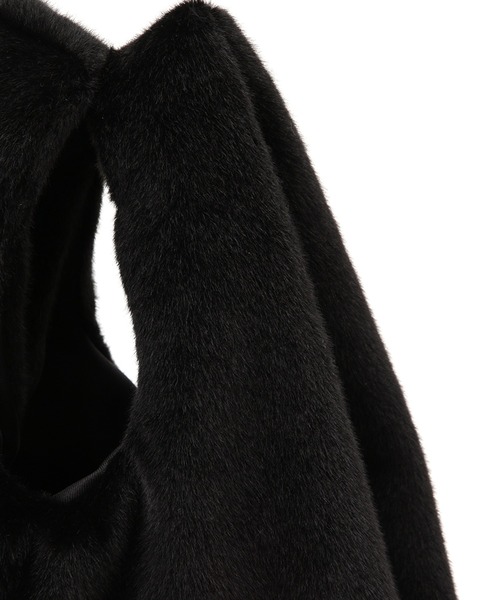 ADAM ET ROPE'（アダムエロペ）の「フェイクファートートバッグ（トートバッグ・レディース・ブラック/ライトグリーン・FREE）」の9枚目の写真