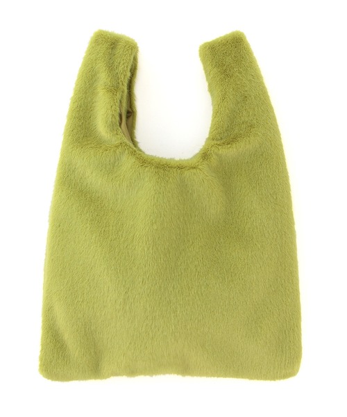 ADAM ET ROPE'（アダムエロペ）の「フェイクファートートバッグ（トートバッグ・レディース・ブラック/ライトグリーン・FREE）」の11枚目の写真