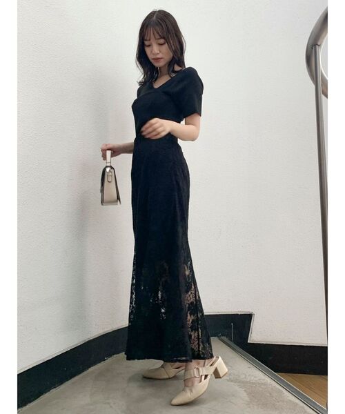 dazzlin(ダズリン)の「レースマーメイドスカート(スカート・レディース・ブラック/ベージュ/オフホワイト・SMALL/MEDIUM)」の5枚目の写真