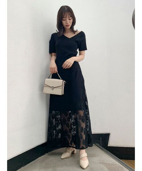 dazzlin(ダズリン)の「レースマーメイドスカート(スカート・レディース・ブラック/ベージュ/オフホワイト・SMALL/MEDIUM)」の6枚目の写真