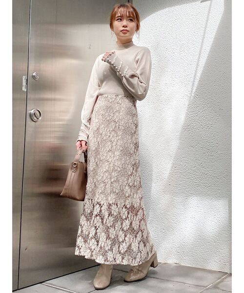 dazzlin(ダズリン)の「レースマーメイドスカート(スカート・レディース・ブラック/ベージュ/オフホワイト・SMALL/MEDIUM)」の12枚目の写真