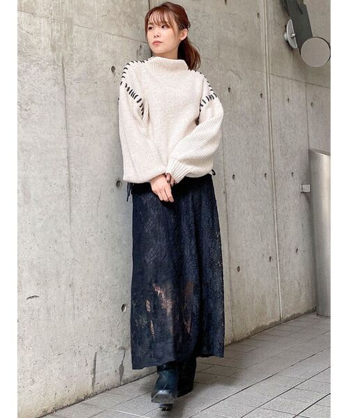 dazzlin(ダズリン)の「レースマーメイドスカート(スカート・レディース・ブラック/ベージュ/オフホワイト・SMALL/MEDIUM)」の15枚目の写真