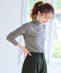 【洗える】もっちり素材のベーシックモックネックニット