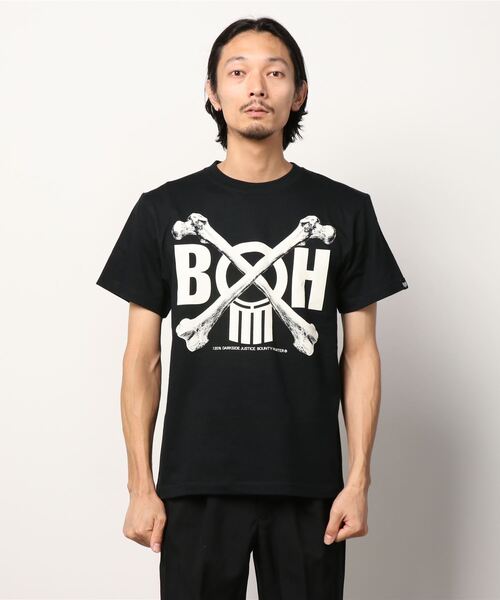 BOUNTY HUNTER(バウンティーハンター)の「BxH X BONES LOGO Tee(Tシャツ/カットソー・メンズ・ブラック・SMALL/LARGE/MEDIUM/XX-LARGE/X-LARGE)」の1枚目の写真