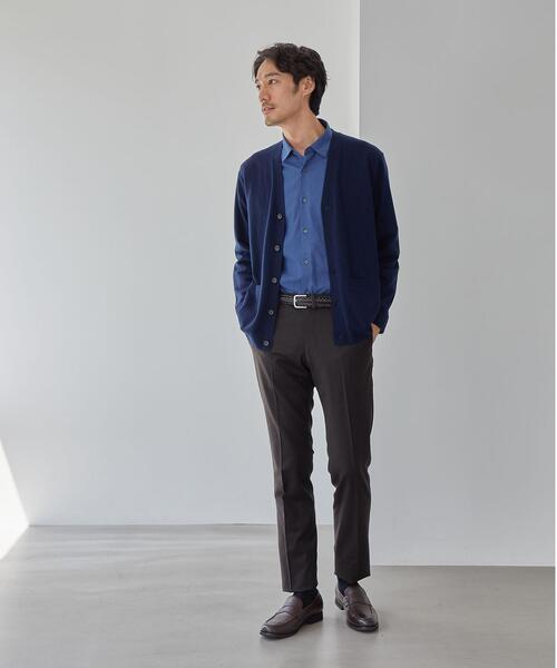 green label relaxing（グリーンレーベルリラクシング）の「サキソニー無地 MAGICOMFORT スラックス -ウォッシャブル・ストレッチ・アジャスター-（スラックス・メンズ・ダークブラウン/グレー/ダークグレー・S/M/L/XL/XS）」の5枚目の写真