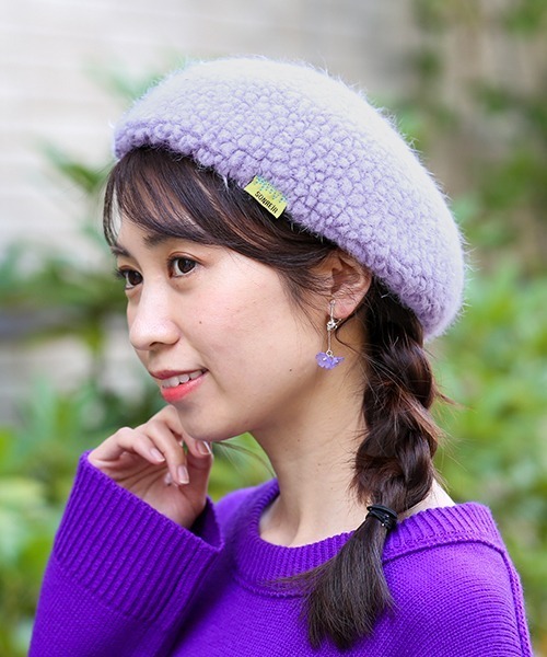 チチカカ（チチカカ）の「ぽこぽこベレー帽（ハンチング/ベレー帽・レディース・グリーン/パープル/イエロー・FREE）」の2枚目の写真