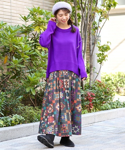 チチカカ（チチカカ）の「ぽこぽこベレー帽（ハンチング/ベレー帽・レディース・グリーン/パープル/イエロー・FREE）」の7枚目の写真