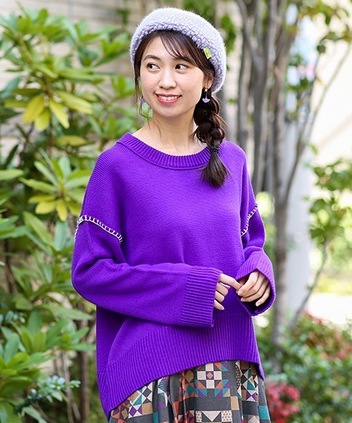 チチカカ（チチカカ）の「ぽこぽこベレー帽（ハンチング/ベレー帽・レディース・グリーン/パープル/イエロー・FREE）」の8枚目の写真