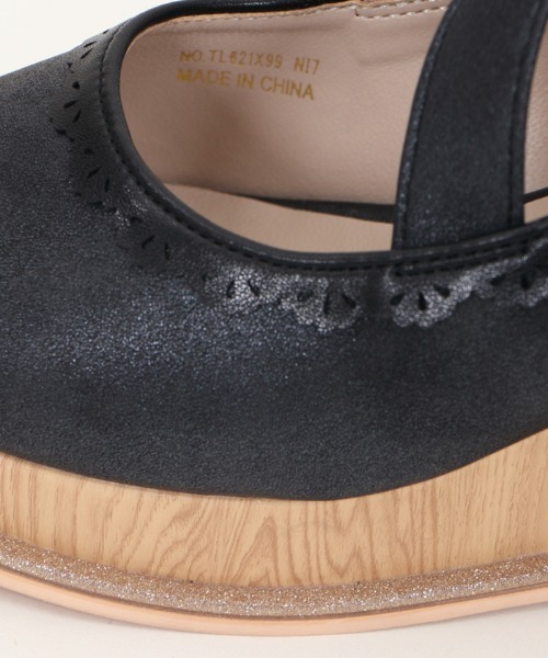 axes femme(アクシーズファム)の「クロスベルトウエッジパンプス(パンプス・レディース・ブラック/ベージュ・MEDIUM/LARGE)」の18枚目の写真