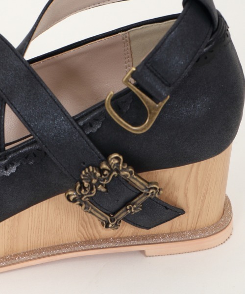 axes femme(アクシーズファム)の「クロスベルトウエッジパンプス(パンプス・レディース・ブラック/ベージュ・MEDIUM/LARGE)」の19枚目の写真