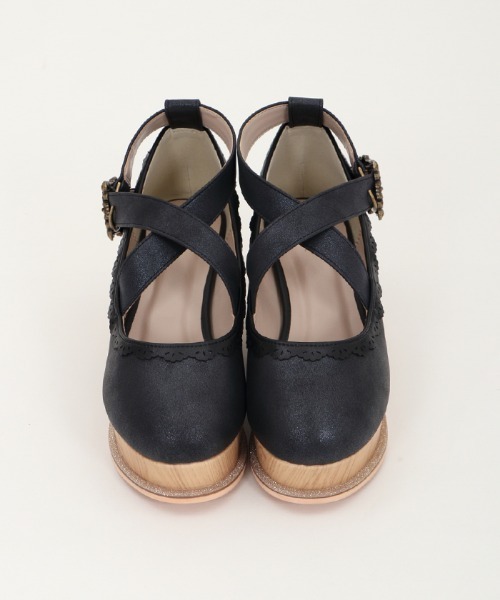 axes femme(アクシーズファム)の「クロスベルトウエッジパンプス(パンプス・レディース・ブラック/ベージュ・MEDIUM/LARGE)」の22枚目の写真