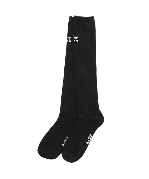 algy（アルジー）の「フロントロゴハイソックス（ソックス/靴下・キッズ・オフホワイト/ブラック・21/24）」の2枚目の写真