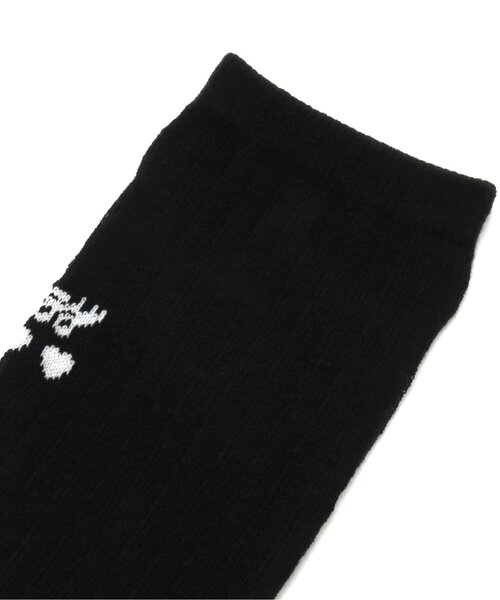 algy（アルジー）の「フロントロゴハイソックス（ソックス/靴下・キッズ・オフホワイト/ブラック・21/24）」の3枚目の写真