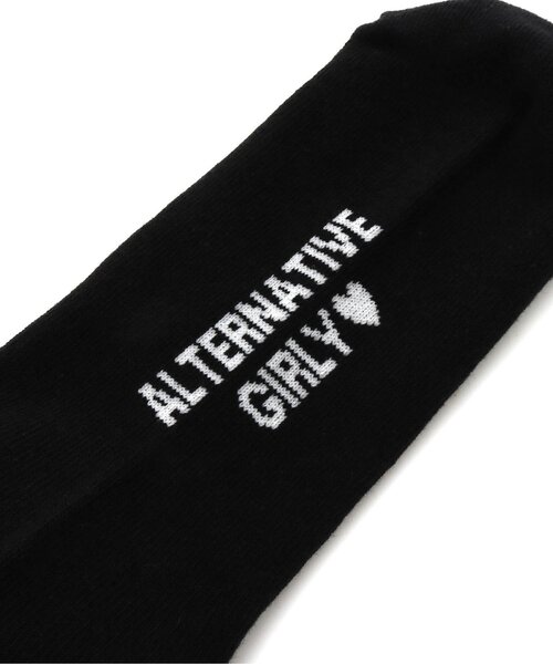 algy（アルジー）の「フロントロゴハイソックス（ソックス/靴下・キッズ・オフホワイト/ブラック・21/24）」の6枚目の写真