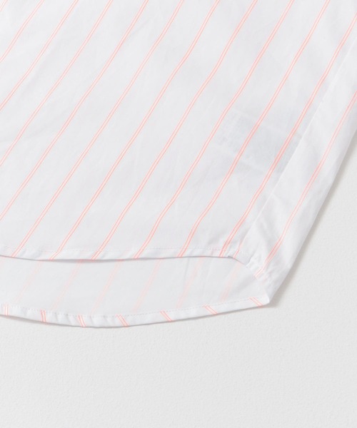 URBAN RESEARCH（アーバンリサーチ）の「GOODBETTERBEST　ネオンストライプシャツ（シャツ/ブラウス・メンズ・グリーン/オレンジ・1/2）」の7枚目の写真