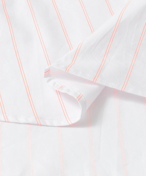 URBAN RESEARCH（アーバンリサーチ）の「GOODBETTERBEST　ネオンストライプシャツ（シャツ/ブラウス・メンズ・グリーン/オレンジ・1/2）」の15枚目の写真