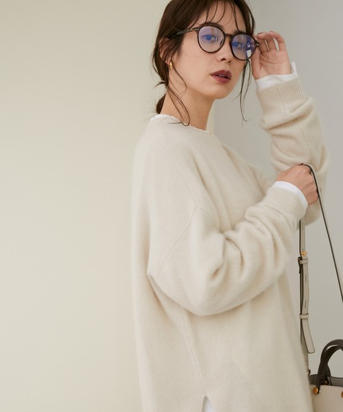 ROPE'(ロペ)の「【シリーズ】ラクーンカシミアクルーネックニット(ニット/セーター・レディース・ブラウン/ベージュ・38)」の17枚目の写真