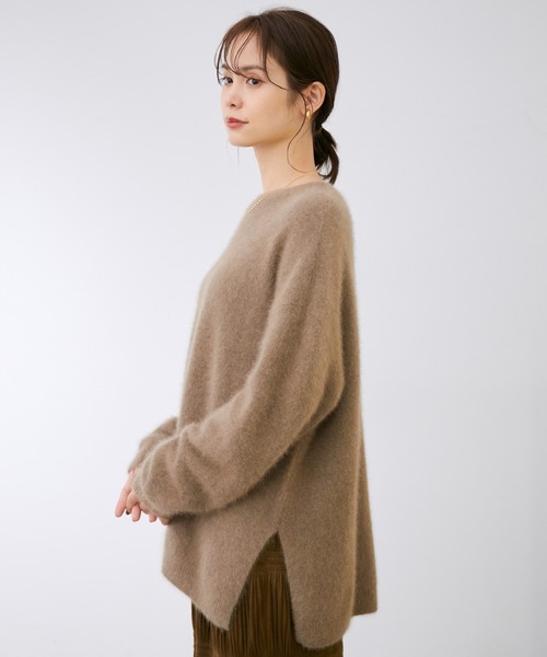 ROPE'(ロペ)の「【シリーズ】ラクーンカシミアクルーネックニット(ニット/セーター・レディース・ブラウン/ベージュ・38)」の11枚目の写真