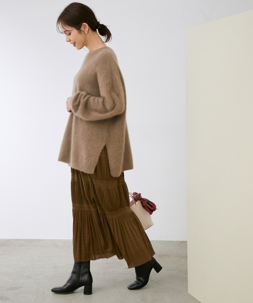 ROPE'(ロペ)の「【シリーズ】ラクーンカシミアクルーネックニット(ニット/セーター・レディース・ブラウン/ベージュ・38)」の15枚目の写真