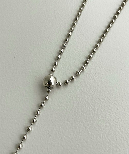 apres jour mignon（アプレジュールミニョン）の「【apresjour mignon×ARIAZ】ボールチェーンネックレス（ネックレス・レディース・シルバー・ONESIZE）」の3枚目の写真