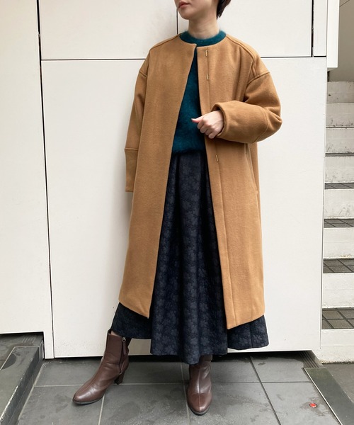 SONO/ソーノ】マシュマロコートパールボタン NOBLE【SONONAVY】