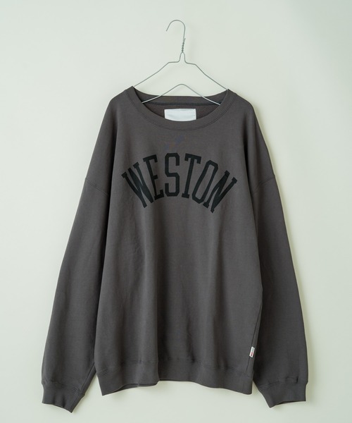 WHIMSIC（ウィムジック）の「【WHIMSIC】U.S コットンロゴスウェットクルー（Tシャツ/カットソー・レディース・チャコールグレー/パープル/ピンク/グリーン・FREE）」の5枚目の写真