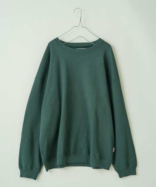 WHIMSIC（ウィムジック）の「【WHIMSIC】U.S コットンロゴスウェットクルー（Tシャツ/カットソー・レディース・チャコールグレー/パープル/ピンク/グリーン・FREE）」の21枚目の写真