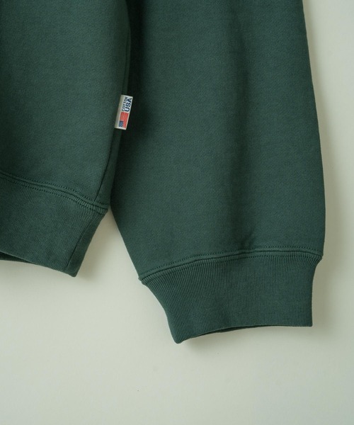 WHIMSIC（ウィムジック）の「【WHIMSIC】U.S コットンロゴスウェットクルー（Tシャツ/カットソー・レディース・チャコールグレー/パープル/ピンク/グリーン・FREE）」の11枚目の写真