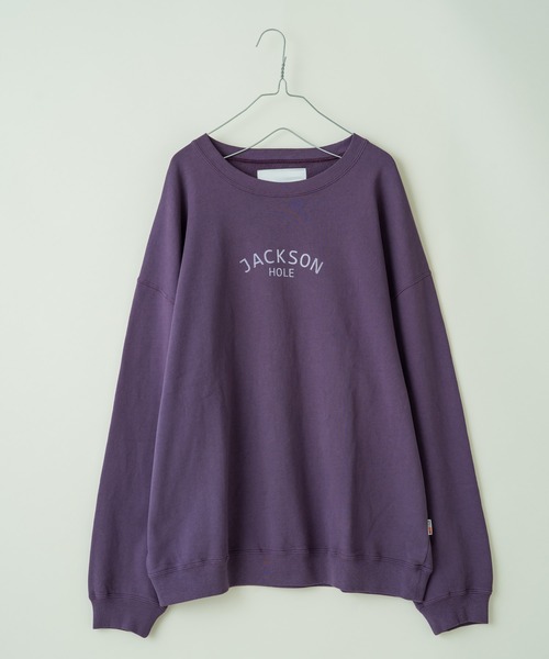 WHIMSIC（ウィムジック）の「【WHIMSIC】U.S コットンロゴスウェットクルー（Tシャツ/カットソー・レディース・チャコールグレー/パープル/ピンク/グリーン・FREE）」の19枚目の写真