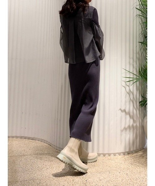 SNIDEL（スナイデル）の「シアートップスレイヤードニット