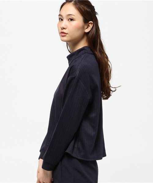 CIAOPANIC(チャオパニック)の「【Ciaopanic】ストライプハイネックPO(Tシャツ/カットソー・レディース・オフホワイト/ベージュ/レッド・FREE)」の5枚目の写真