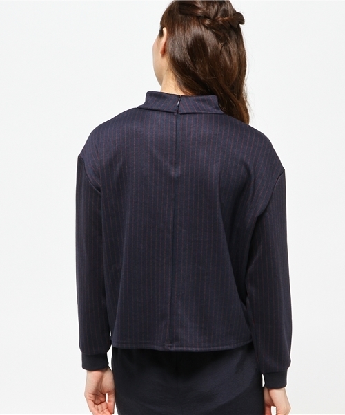 CIAOPANIC(チャオパニック)の「【Ciaopanic】ストライプハイネックPO(Tシャツ/カットソー・レディース・オフホワイト/ベージュ/レッド・FREE)」の6枚目の写真