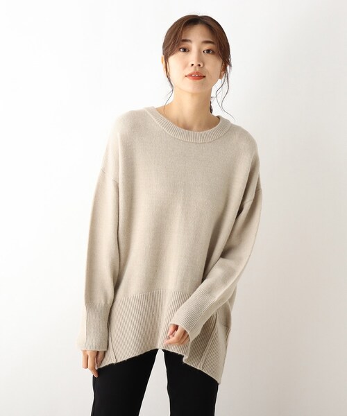 SHOO・LA・RUE(シューラルー)の「◆ざっくりもちもちバックスリットニット(ニット/セーター・レディース・ベージュ/アイボリー/ベビーピンク/ライトブルー/ブラック/レモンイエロー・00)」の17枚目の写真