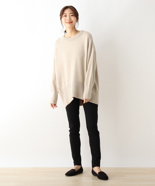 SHOO・LA・RUE(シューラルー)の「◆ざっくりもちもちバックスリットニット(ニット/セーター・レディース・ベージュ/アイボリー/ベビーピンク/ライトブルー/ブラック/レモンイエロー・00)」の19枚目の写真