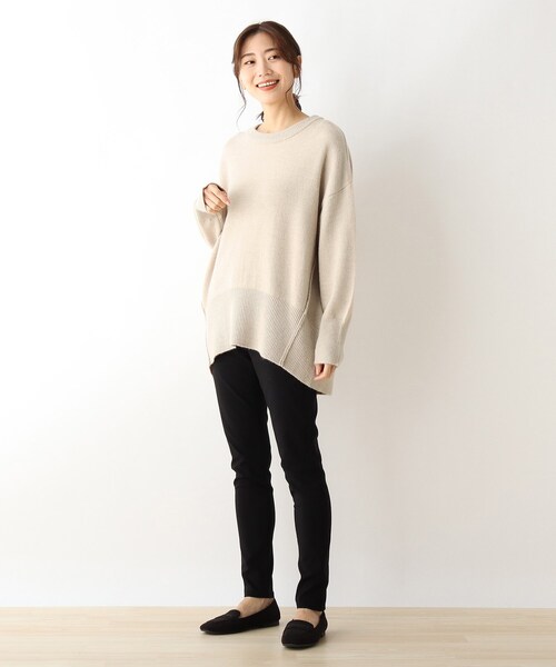 SHOO・LA・RUE(シューラルー)の「◆ざっくりもちもちバックスリットニット(ニット/セーター・レディース・ベージュ/アイボリー/ベビーピンク/ライトブルー/ブラック/レモンイエロー・00)」の21枚目の写真