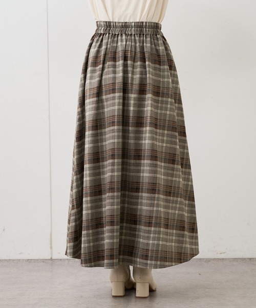 PUAL CE CIN（ピュアルセシン）の「【Du noir・WEB限定】チェックフレアスカート（スカート・レディース・ブラック系その他/グレー系その他/ベージュ系その他・FREE）」の15枚目の写真