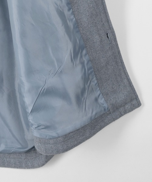 make a ray!（メイク ア レイ！）の「メルトン CPOシャツジャケット/ビッグシルエット（ブルゾン・メンズ・ライトブルー/ブラック/ネイビー/アイボリー/キャメル・M/L/XL）」の13枚目の写真