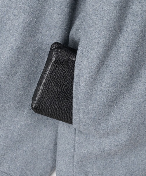 make a ray!（メイク ア レイ！）の「メルトン CPOシャツジャケット/ビッグシルエット（ブルゾン・メンズ・ライトブルー/ブラック/ネイビー/アイボリー/キャメル・M/L/XL）」の15枚目の写真