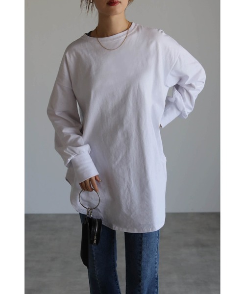 Bonjour Sagan(ボンジュールサガン)の「裾ラウンドカットソー(Tシャツ/カットソー・レディース・ホワイト・FREE)」の16枚目の写真