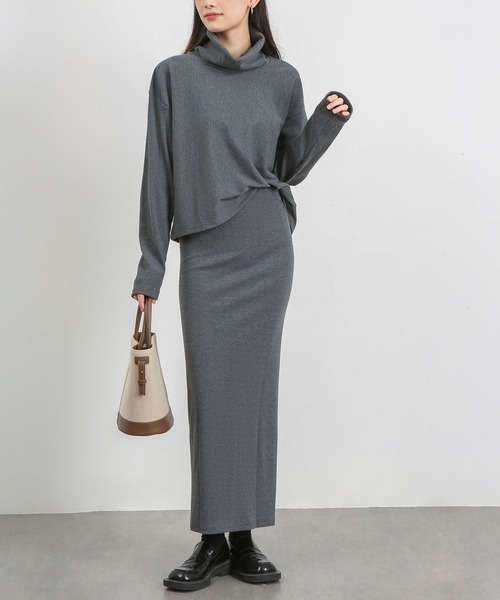 MAISON DE THERESE（メゾン ド テレーズ）の「セットアップ　ニットトップス＆ニットスカート（アンサンブル・レディース・グレー・SMALL/MEDIUM）」の3枚目の写真