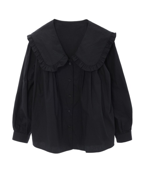 Edit Sheen（エディットシーン）の「フリルセーラーカラーブラウス（シャツ/ブラウス・レディース・ホワイト/ブラック・MEDIUM）」の5枚目の写真
