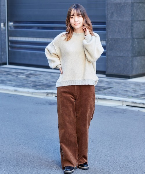 cepo(セポ)の「Wフェイスハイショクニット(ニット/セーター・レディース・グレー/レッド/オフホワイト・M)」の6枚目の写真