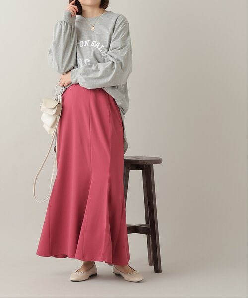 frames RAY CASSIN(フレームスレイカズン)の「OE天竺カレッジロゴBIGロンT(Tシャツ/カットソー・レディース・ベージュ/オフホワイト/杢グレー・FREE)」の12枚目の写真