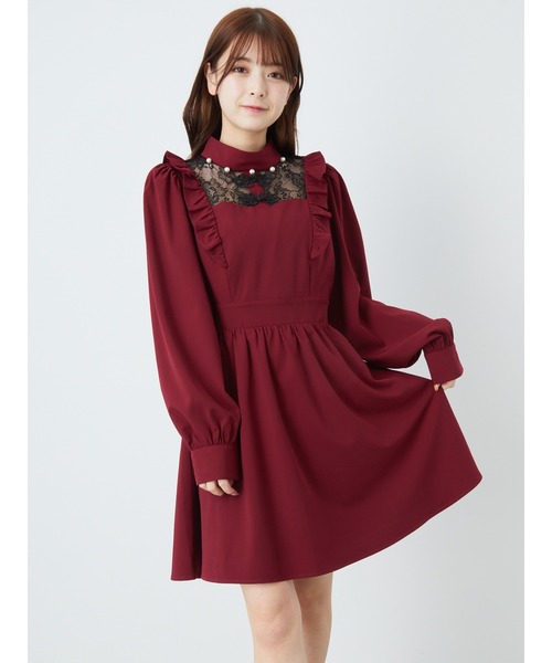 セール レース切替チャイナop ワンピース Ank Rouge アンクルージュ のファッション通販 Zozotown