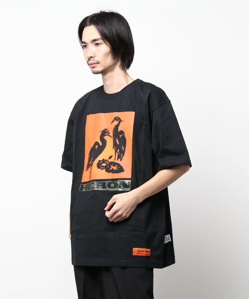 HERON PRESTON(ヘロンプレストン)の「【HERON PRESTON】SS TEE ES OS HERON NIGHTSHIFT(Tシャツ/カットソー・メンズ・ブラック/ホワイト・M/L)」の7枚目の写真