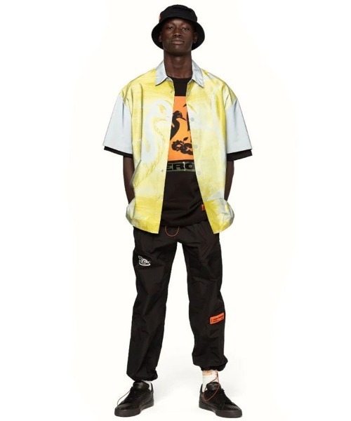 HERON PRESTON(ヘロンプレストン)の「【HERON PRESTON】SS TEE ES OS HERON NIGHTSHIFT(Tシャツ/カットソー・メンズ・ブラック/ホワイト・M/L)」の9枚目の写真