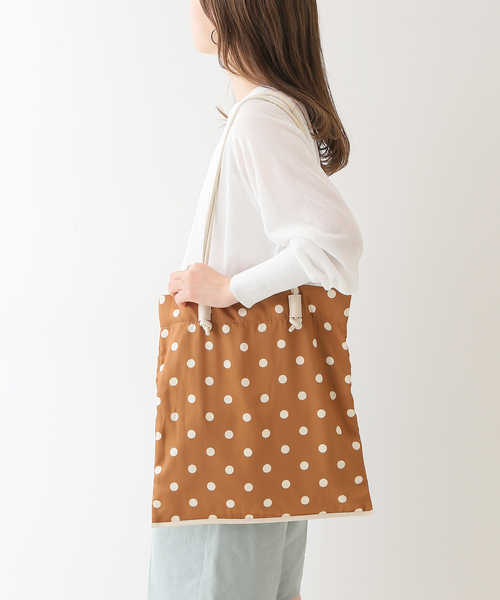 SLOBE IENA（スローブイエナ）の「SLOBE IENA ドットエコトートバッグ◆（トートバッグ・レディース・ホワイト/キャメル・FREE）」の19枚目の写真