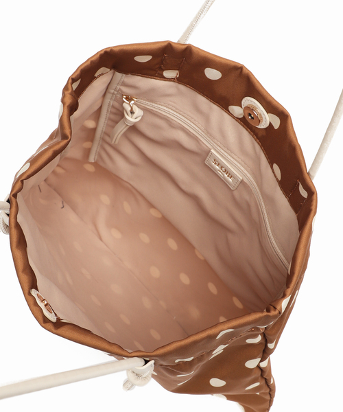 SLOBE IENA（スローブイエナ）の「SLOBE IENA ドットエコトートバッグ◆（トートバッグ・レディース・ホワイト/キャメル・FREE）」の14枚目の写真